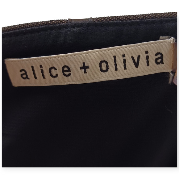 Alice + Olivia SZ 6 Alex Corset Gathered Dress Black $395 - Picture 4 of 8